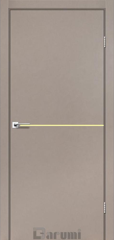 Двері Дарумі Plato Line PTL-03 сірий краст молдинг золото