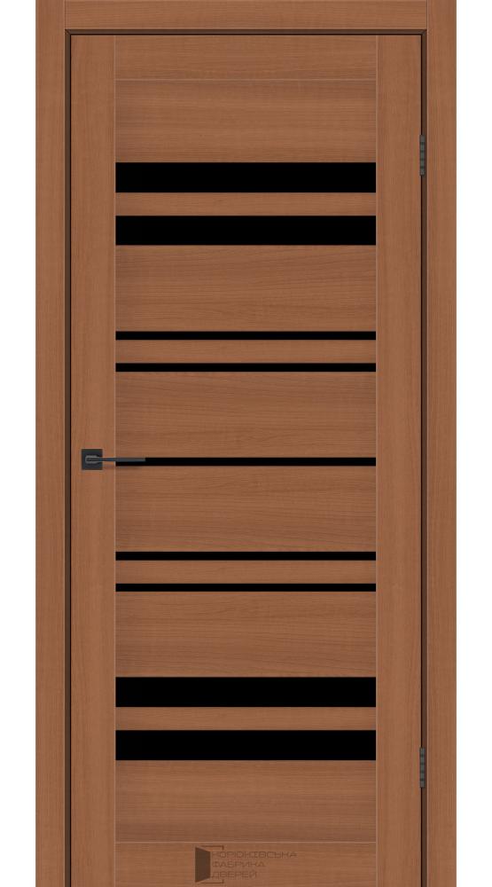 Двері KFD Comfort шимо золотий скло чорне