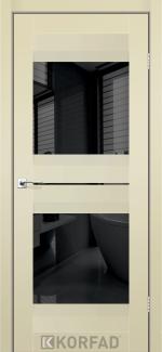 Двері Корфад Aliano AL-07 Super PET магнолія скло чорне