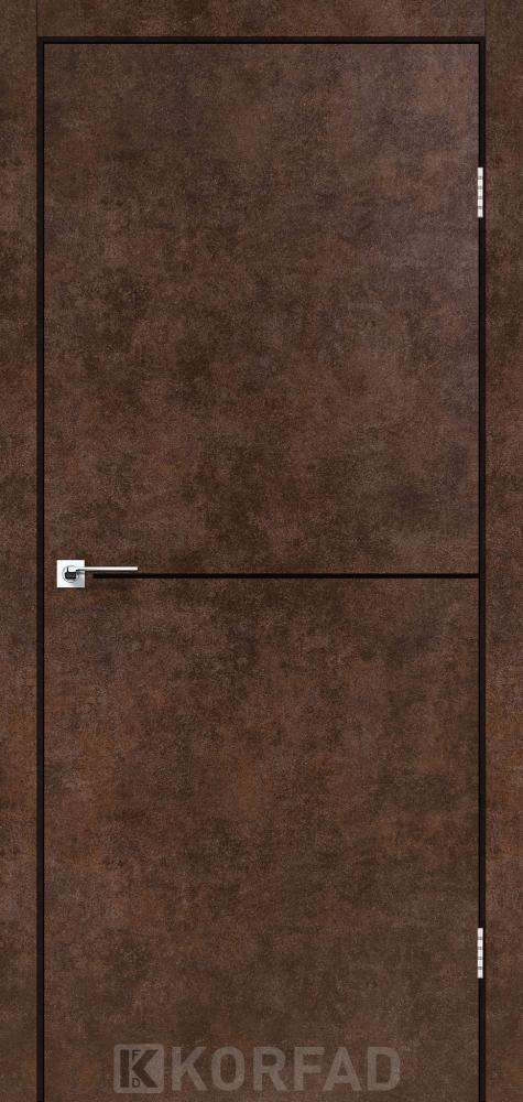 Двері Корфад Deco Loft Plato DLP-01 арт бетон молдинг чорний