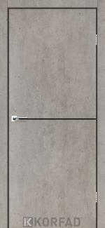 Двері Корфад Deco Loft Plato DLP-01 лайт бетон молдинг чорний