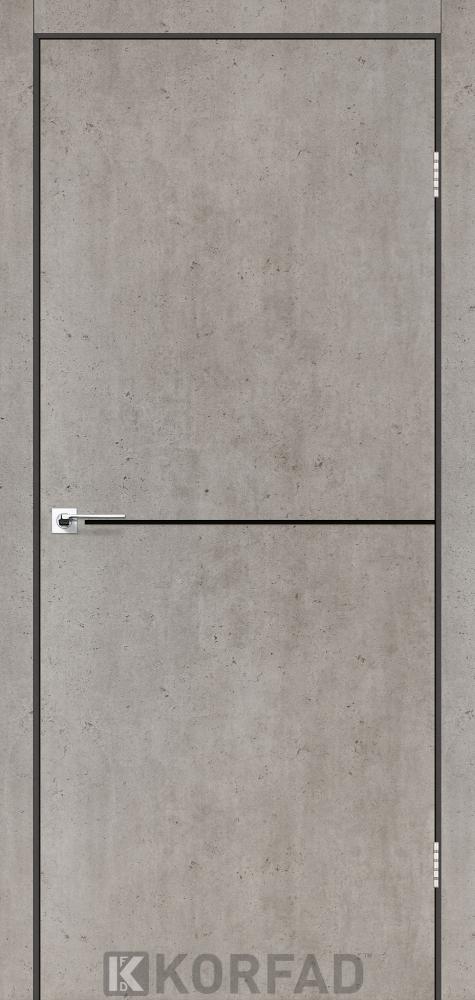 Двері Корфад Deco Loft Plato DLP-01 лайт бетон молдинг чорний