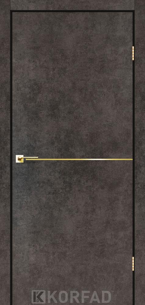 Двері Корфад Deco Loft Plato DLP-01 лофт бетон молдинг золото