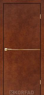 Двері Корфад Deco Loft Plato DLP-01 сталь кортен молдинг золото