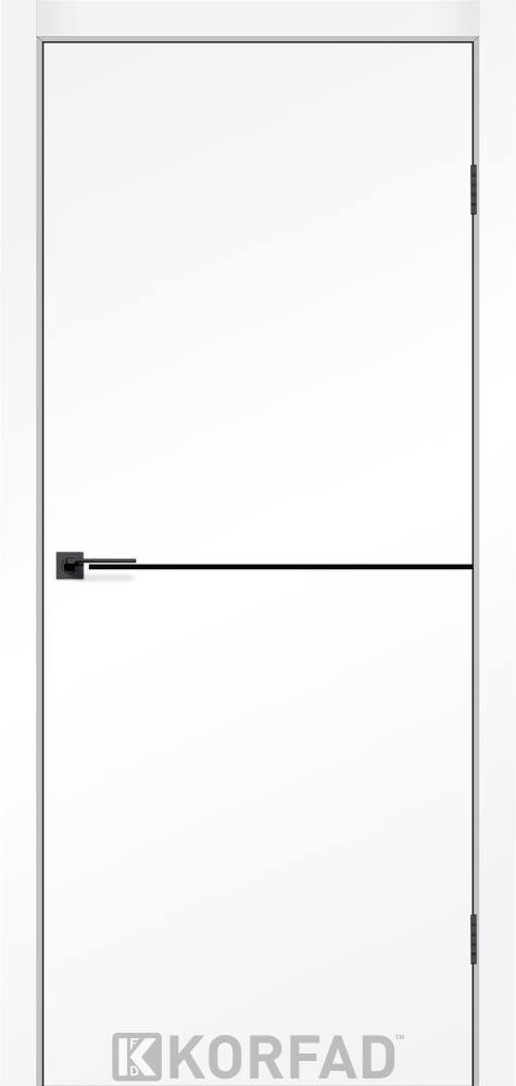 Двері Корфад Deco Loft Plato DLP-01 Super PET аляска молдинг чорний
