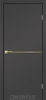 Двері Корфад Deco Loft Plato DLP-01 Super PET антрацит молдинг золото