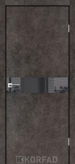 Двері Корфад Glass Loft Plato GLP-01 лофт бетон скло чорне