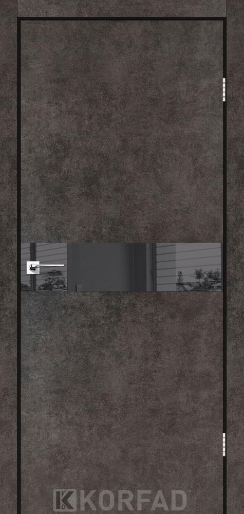 Двері Корфад Glass Loft Plato GLP-01 лофт бетон скло чорне