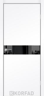 Двері Корфад Glass Loft Plato GLP-01 Super PET аляска скло чорне