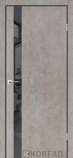 Двері Корфад Glass Loft Plato GLP-02 лайт бетон скло чорне
