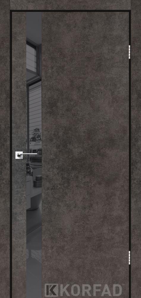 Двері Корфад Glass Loft Plato GLP-02 лофт бетон скло чорне