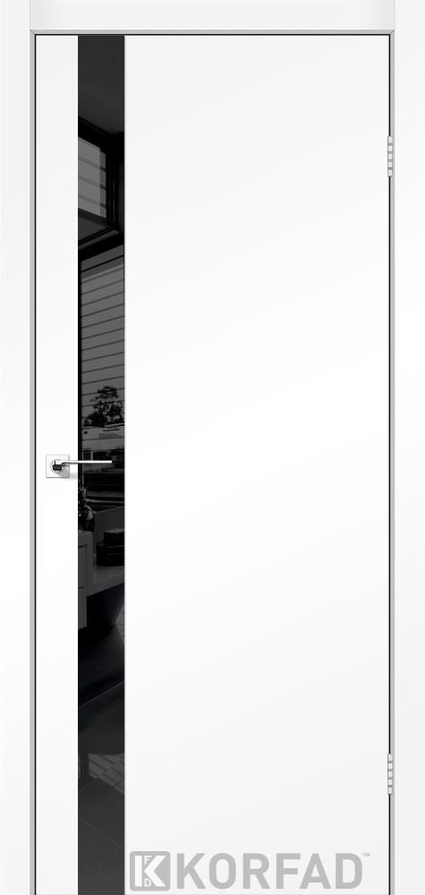 Двері Корфад Glass Loft Plato GLP-02 Super PET аляска скло чорне