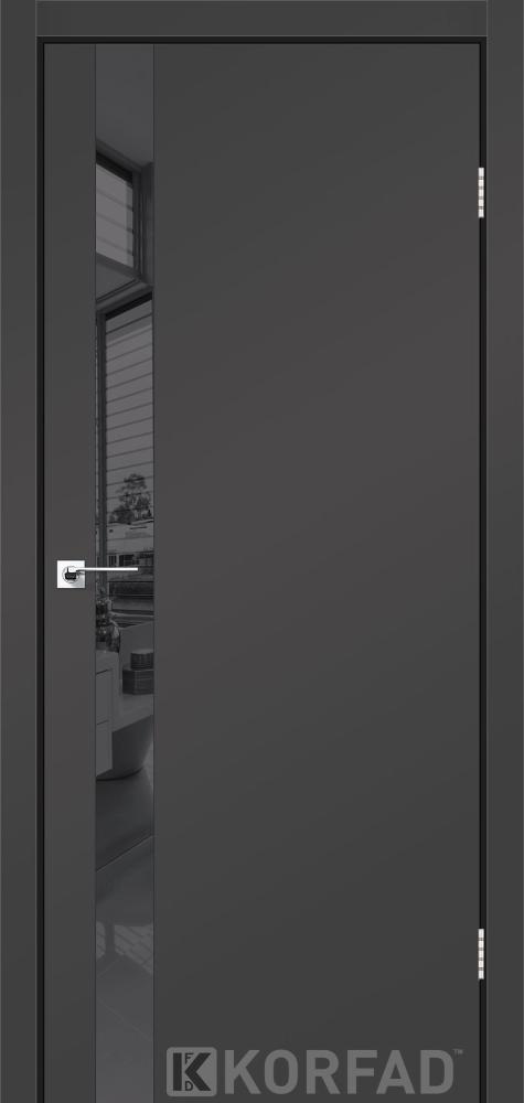 Двері Корфад Glass Loft Plato GLP-02 Super PET антрацит скло чорне