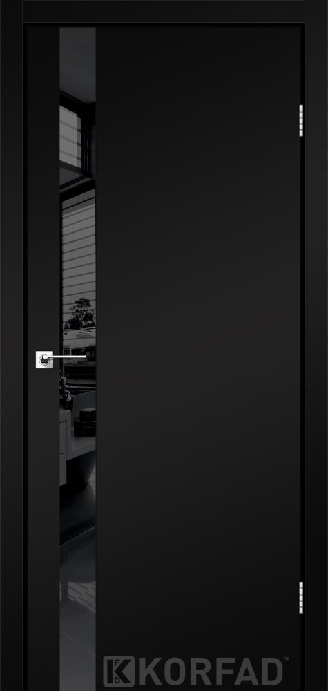 Двері Корфад Glass Loft Plato GLP-02 Super PET чорний скло чорне