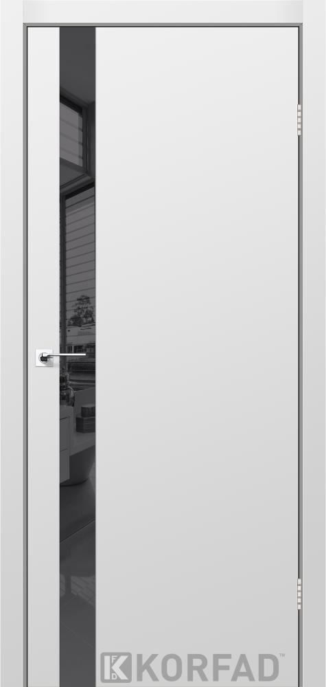 Двері Корфад Glass Loft Plato GLP-02 Super PET сірий скло чорне