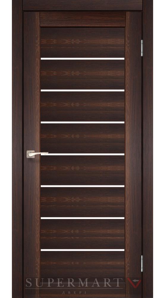 Двері Корфад Piano Deluxe PND-01 горіх скло Сатін