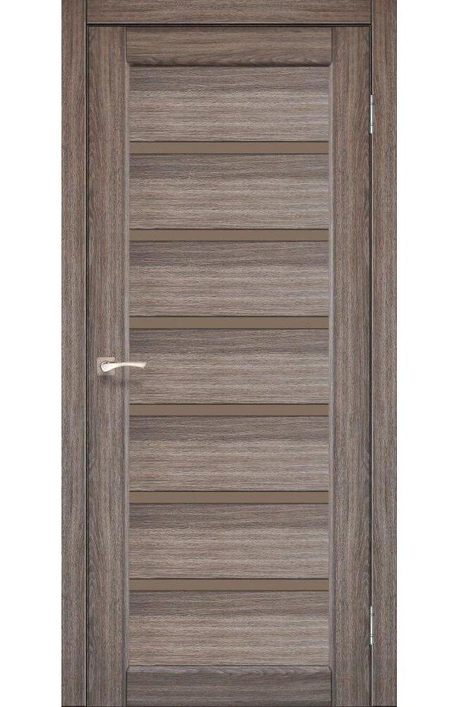 Двері Корфад Porto Deluxe PD-01 дуб грей скло бронза
