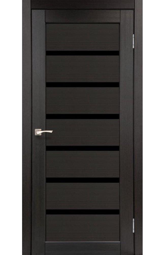 Двері Корфад Porto Deluxe PD-01 венге скло чорне
