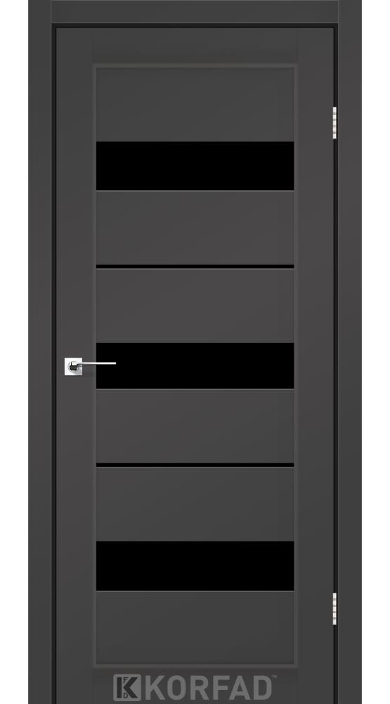Двері Корфад Porto PR-12 Super PET антрацит скло чорне