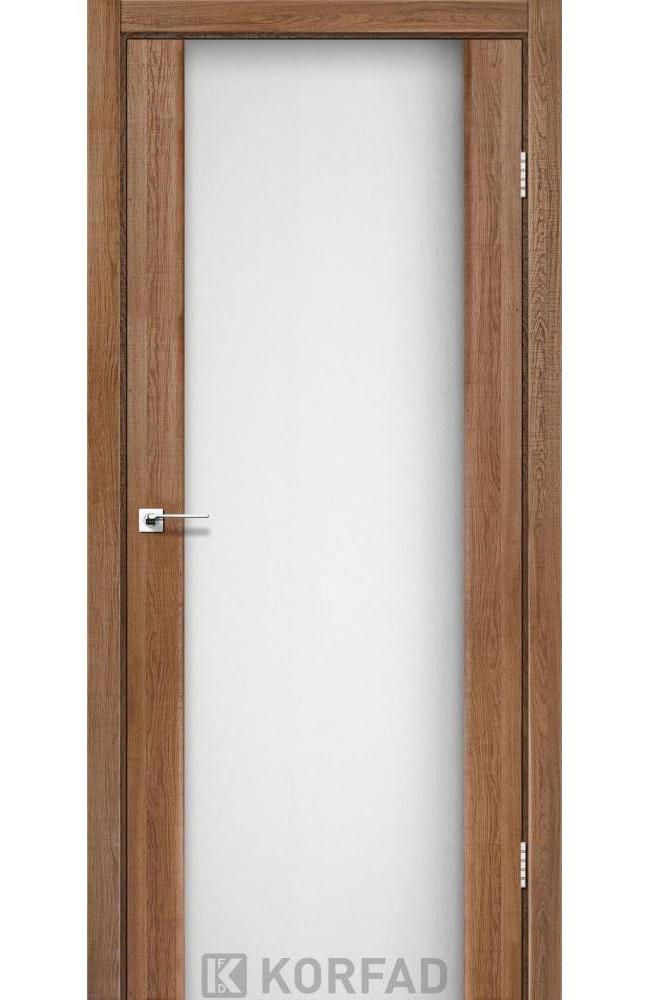 Двері Корфад Sanremo SR-01 дуб браш скло Сатін загартоване