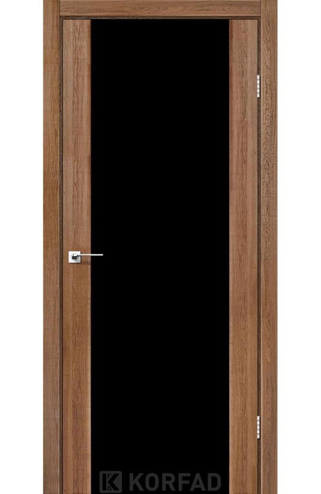 Двері Корфад Sanremo SR-01 дуб браш скло Тріплекс чорне