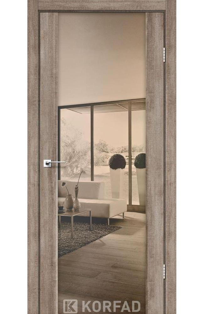 Двері Корфад Sanremo SR-01 еш вайт 2-стороннє Тріплекс дзеркало бронза