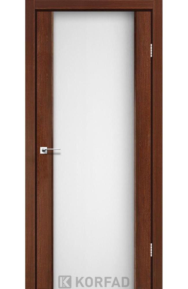 Двері Корфад Sanremo SR-01 горіх скло Сатін загартоване