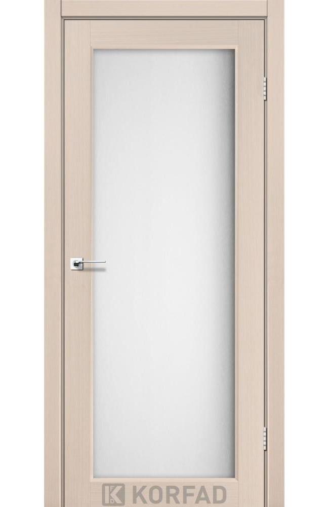 Двері Корфад Sanvito SV-01 білений дуб скло Сатін
