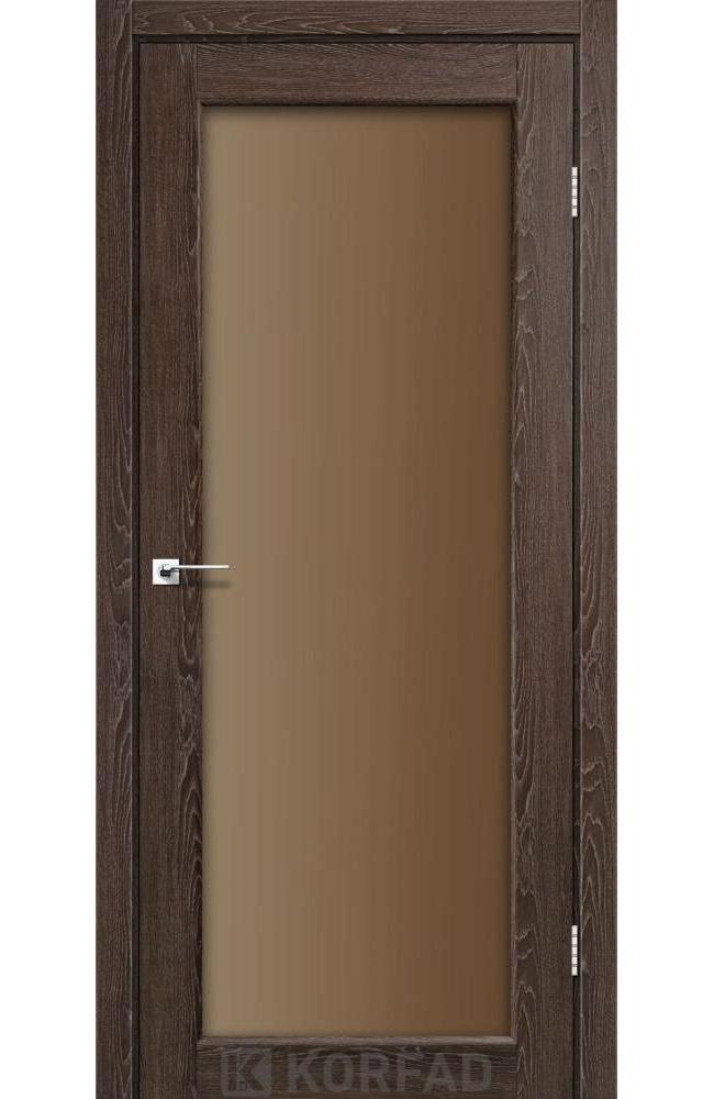 Двері Корфад Sanvito SV-01 дуб марсала скло бронза