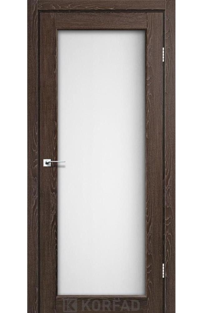 Двері Корфад Sanvito SV-01 дуб марсала скло Сатін