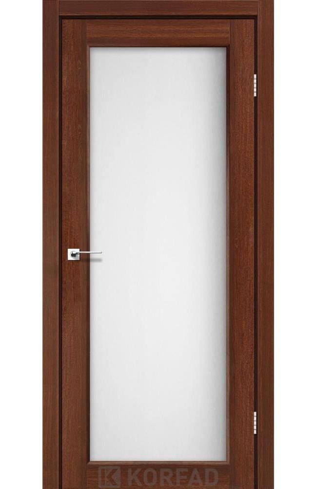 Двері Корфад Sanvito SV-01 горіх скло Сатін