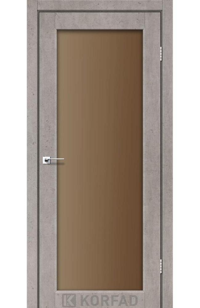 Двері Корфад Sanvito SV-01 лайт бетон скло бронза