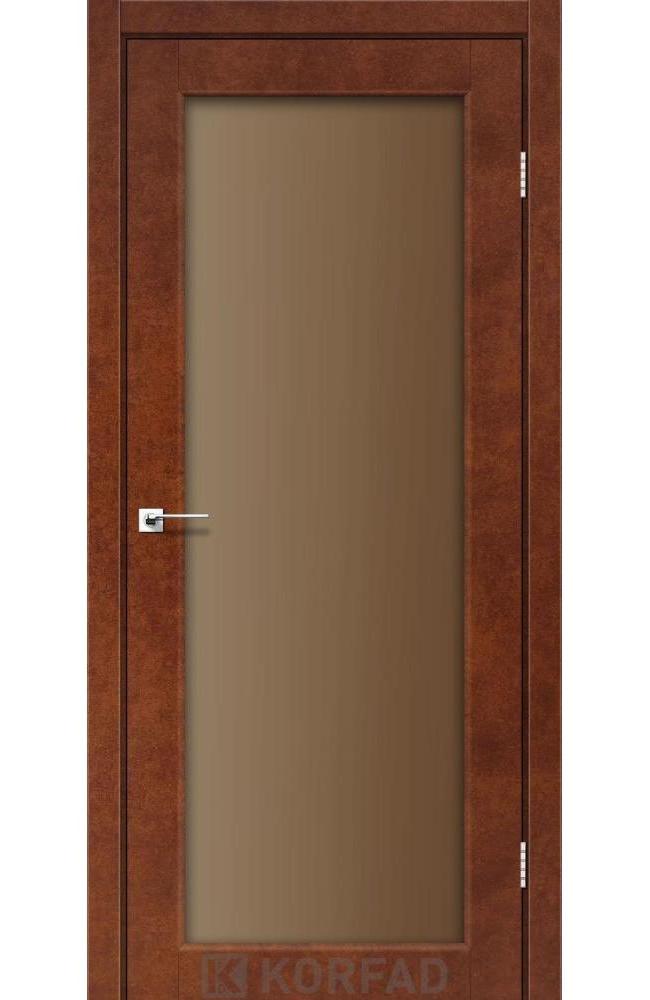 Двері Корфад Sanvito SV-01 сталь кортен скло бронза