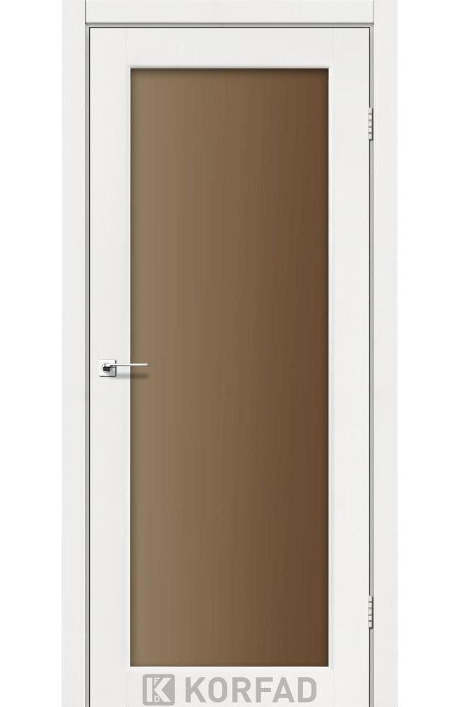 Двері Корфад Sanvito SV-01 ясень білий скло бронза