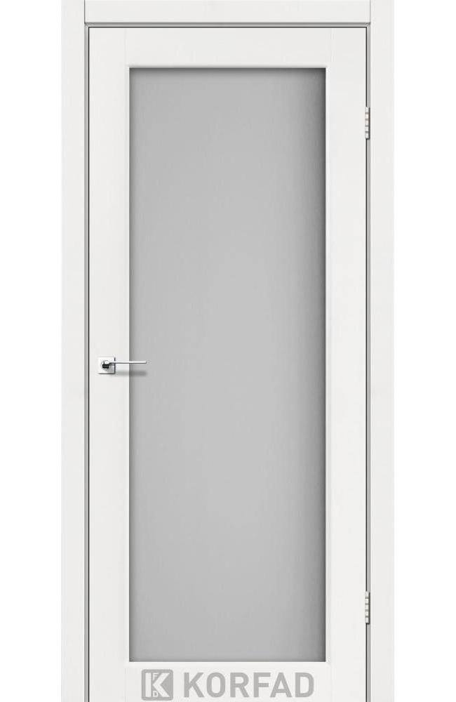 Двері Корфад Sanvito SV-01 ясень білий скло Сатін