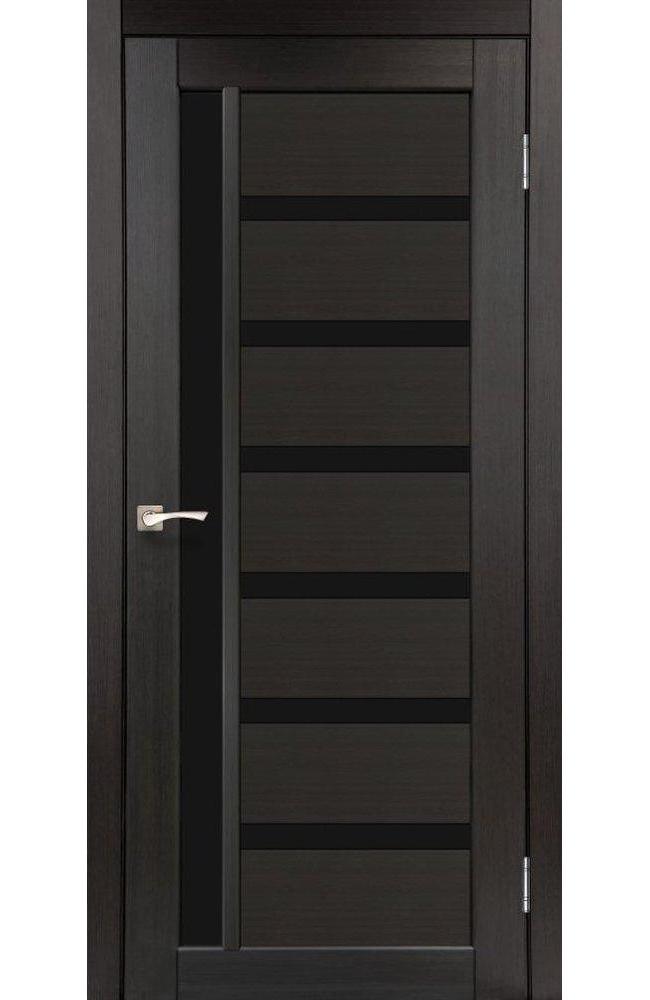 Двері Корфад Valentino Deluxe VLD-01 венге скло чорне