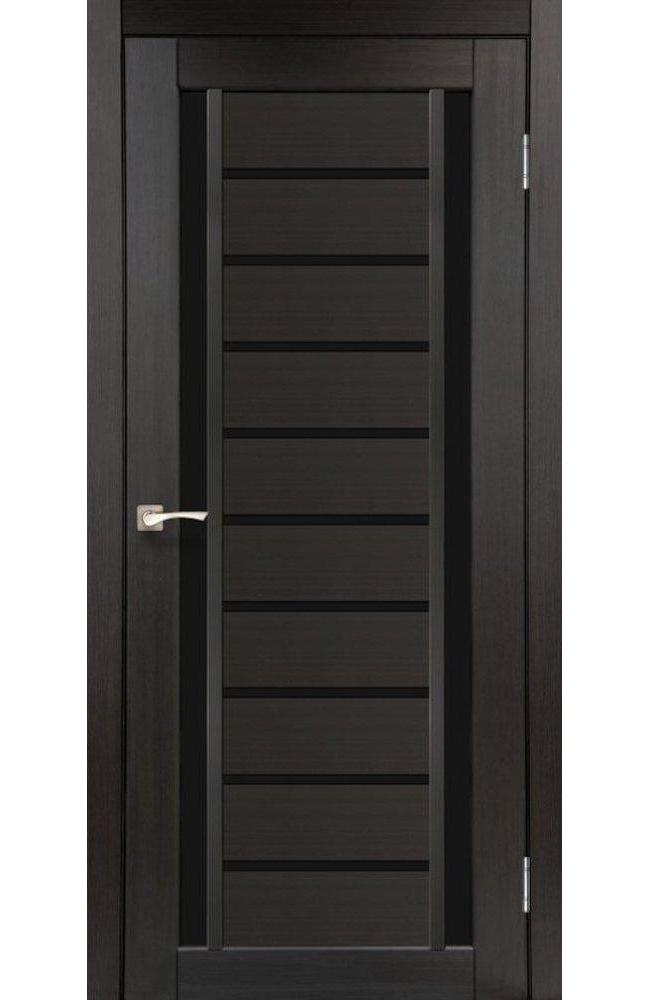 Двері Корфад Valentino Deluxe VLD-03 венге скло чорне