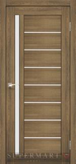 Двері Корфад Venecia Deluxe VND-02 дуб браш скло Сатін
