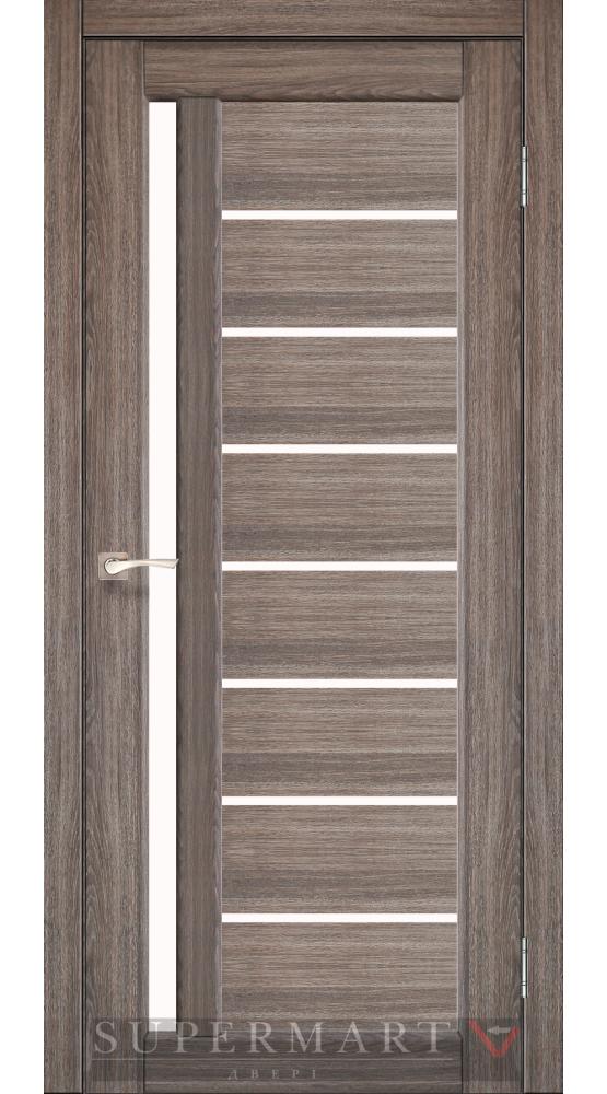 Двері Корфад Venecia Deluxe VND-02 дуб грей скло Сатін