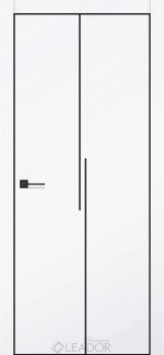 Двері Leador Premium LZ Moon-12 білий мат молдинг чорний