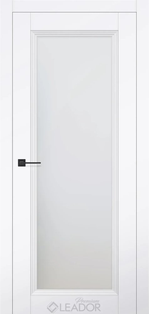 Двері Leador Premium SP Silver-02 білий мат скло Сатін