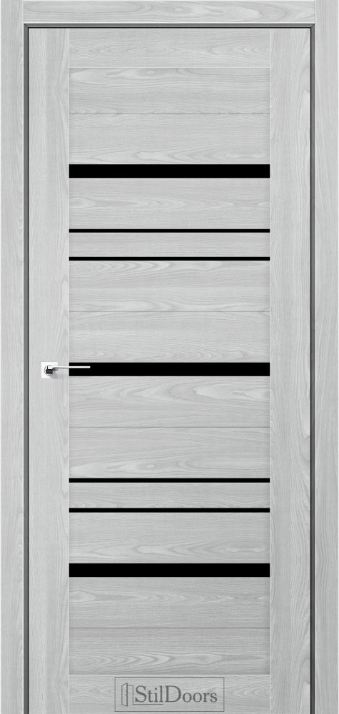 Двері StilDoors Argo флітвуд грей скло чорне