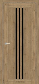 Двері StilDoors Armano дуб крафт скло чорне