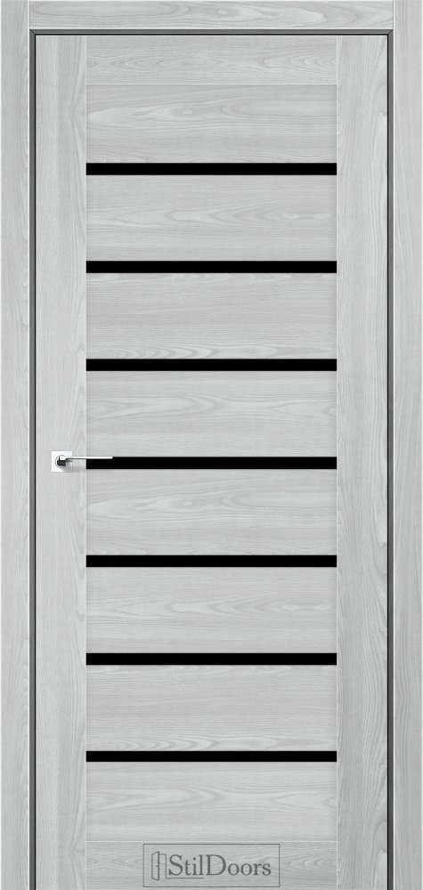 Двері StilDoors Astro флітвуд грей скло чорне
