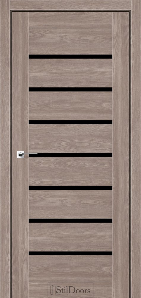 Двері StilDoors Astro флітвуд мокко скло чорне