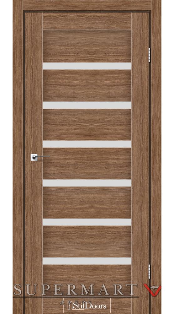 Двері StilDoors Florida італійський горіх скло сатин