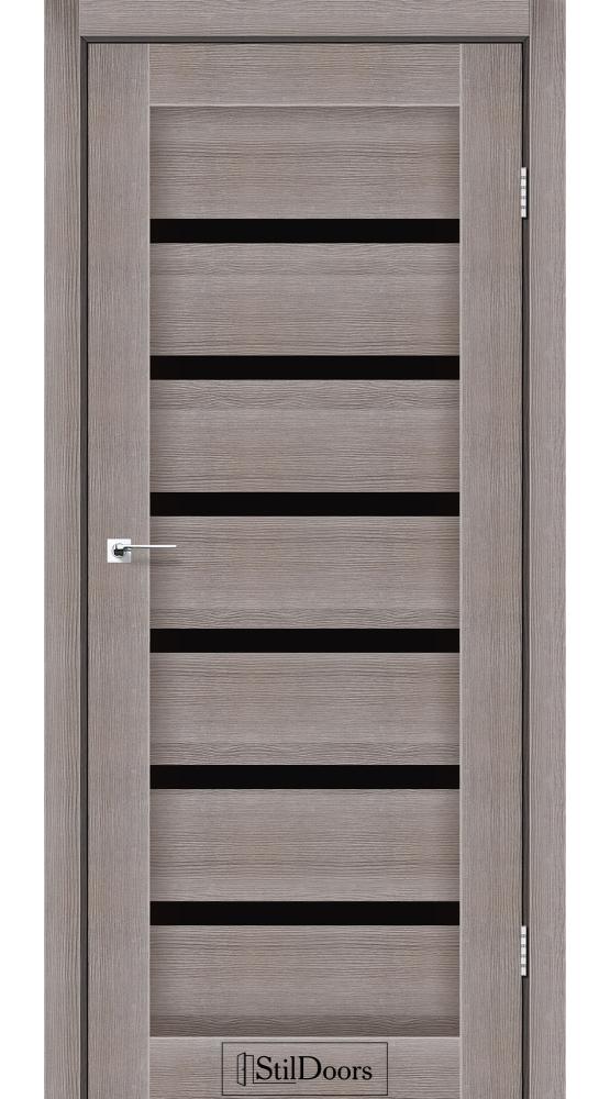 Двері StilDoors Florida трюфель скло чорне