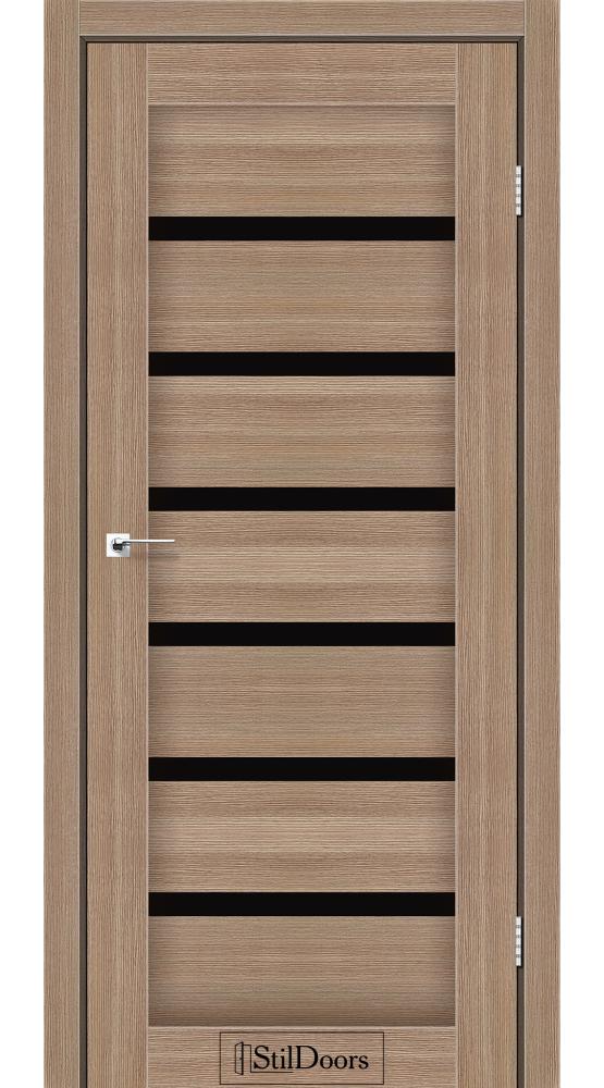 Двері StilDoors Florida вільха класична скло чорне