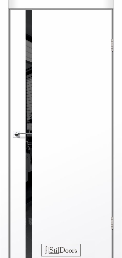Двері StilDoors Loft Glass білий мат скло чорне