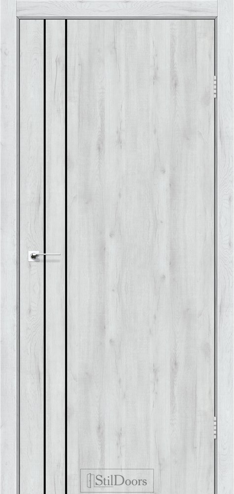 Двері StilDoors Loft Line дуб альпійський кромка чорний мат